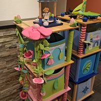Haba Kinderzimmerregale Holz Boxen Lampe Blütenranke