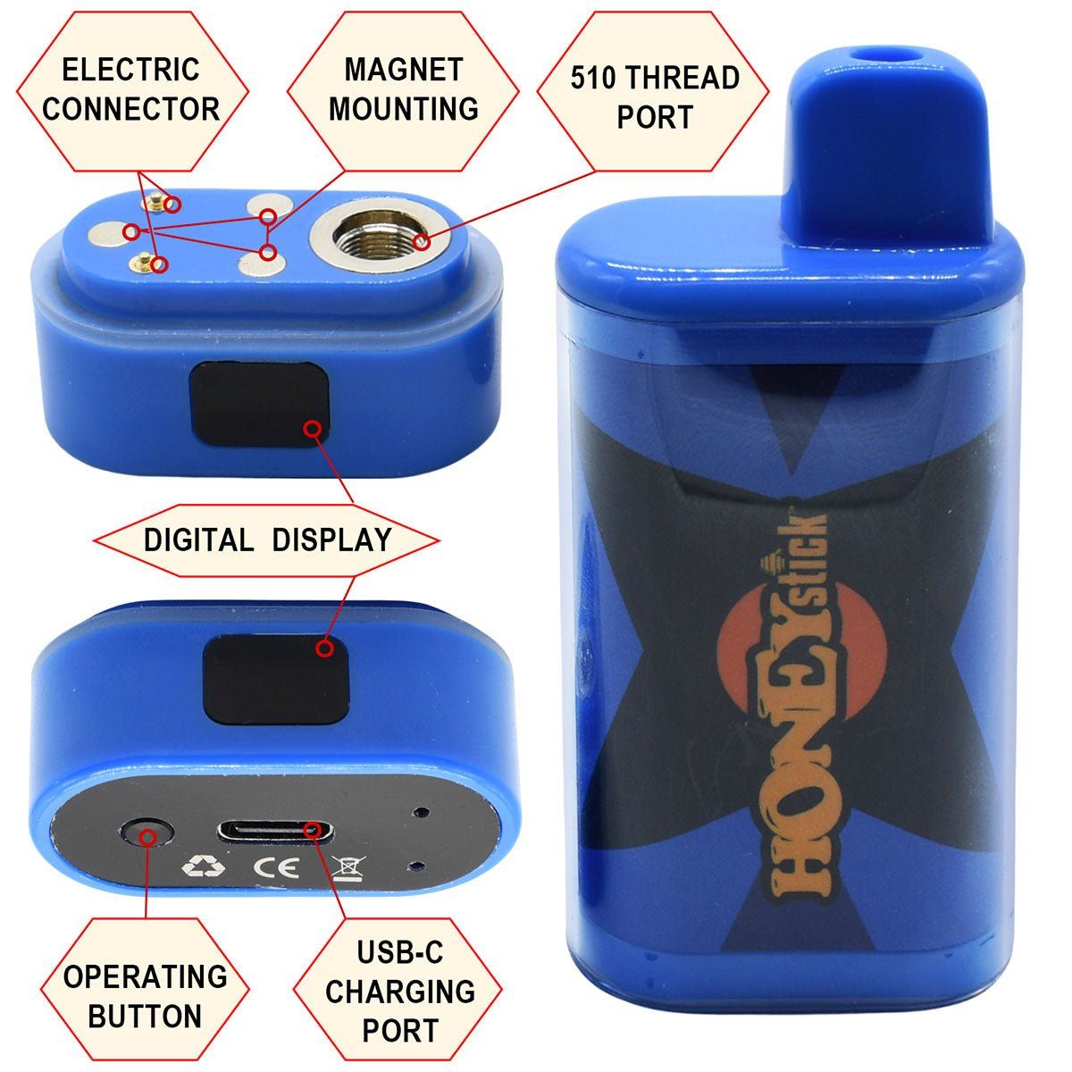 Altri Prodotti per fumatori: 1 Honey Stick Box Concealer Vaporizer, blau – Nuovo (secondo la descrizione) da Buchs SG venduto da Pocolocoli 3
