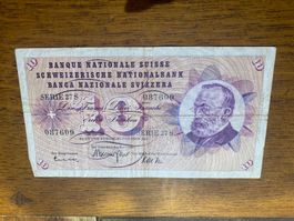 Billet suisse banknoten 26.10 1961