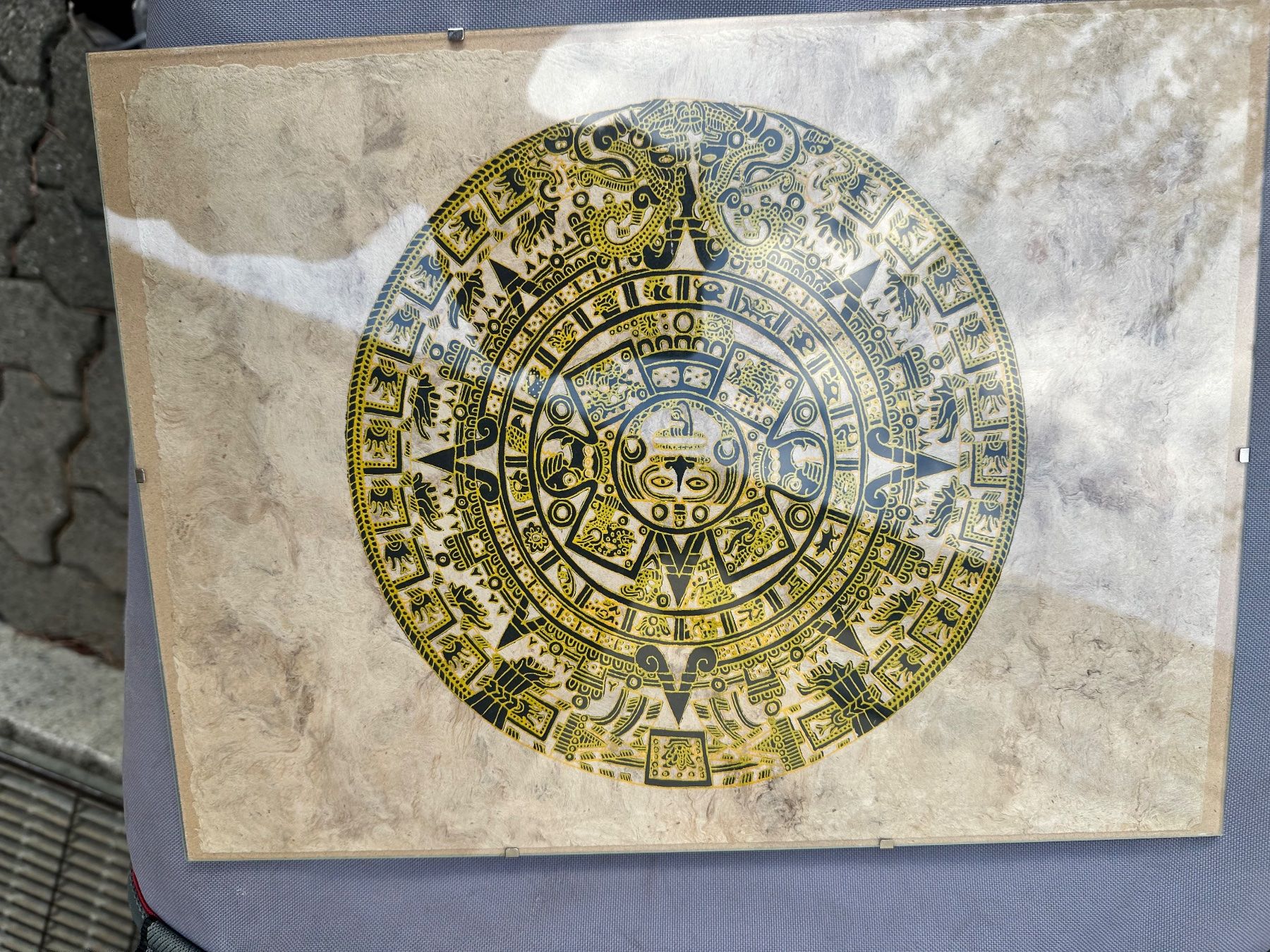 Foto & Immagini: Maya Kalender Wandbild mit Rahmen und Glas – Usato da Zürich venduto da Flokke33