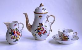 HEREND*HVNGARY*HANDPAINTED*VINTAGE*MOKKA*LOT*5-tlg. *****