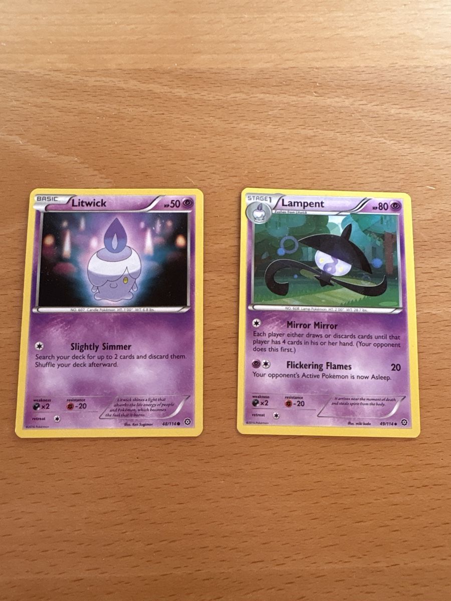 Pokémon Cartes à collectionner: 2 Pokemon Karten: Lampent & Litwick – D'occasion à Balsthal par Sven.sch