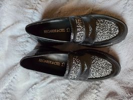 Leder-Schuh Slipper (Regarde le ciel)