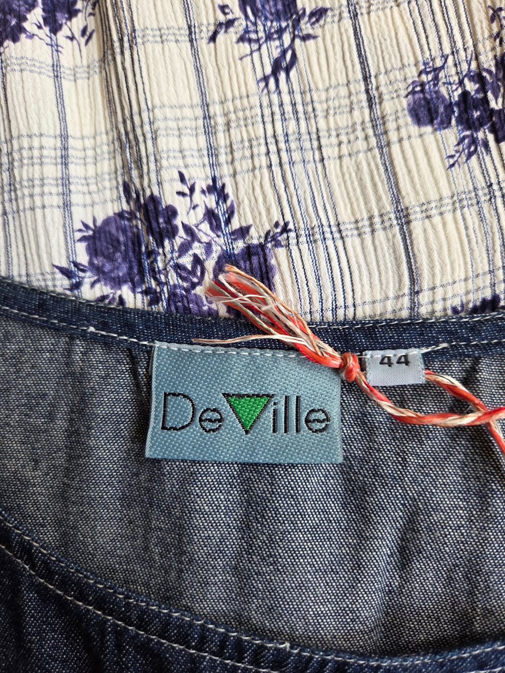 Robes: Vintage DeVille Kleid 44 Denim Blumen – D'occasion à Bern par -Aniko- 5