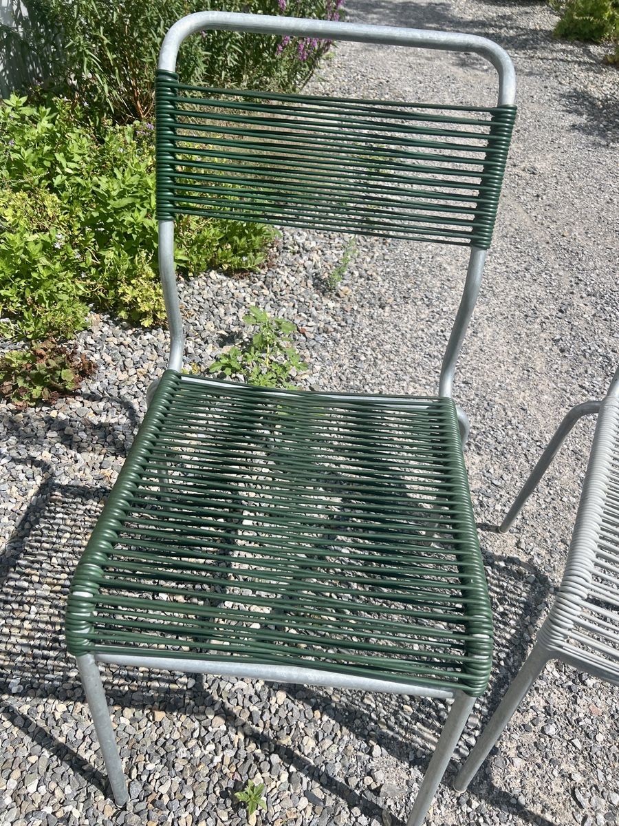 Schaffner Set di tavolo e panche: Schaffner Gartenmöbel Gartentisch mit 4 Stühlen Metall – Usato da Wohlen AG venduto da JoeGreen_1 8