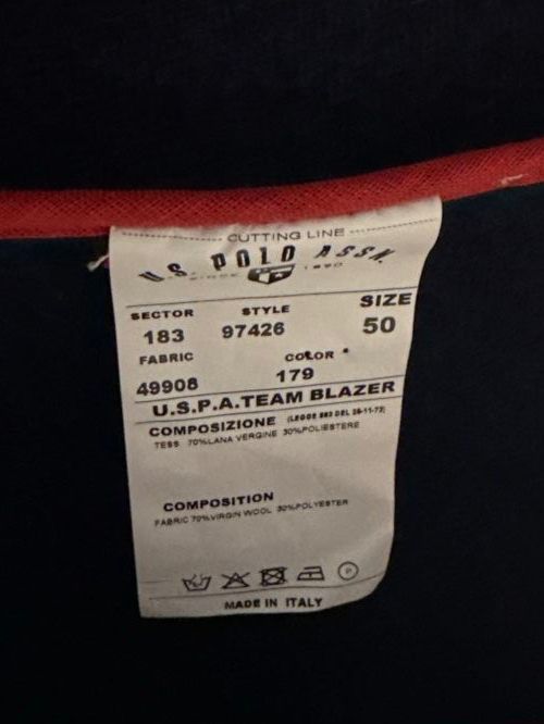 US Polo Giacche: U.S. Polo Assn. Blazer - Wool Blend, Size 50 - EUC! – Nuovo (secondo la descrizione) da Zürich venduto da nad_s27g 2