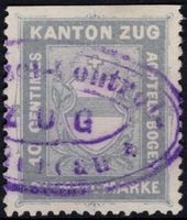 10 Centimes Fiskalmarke vom Kanton ZUG