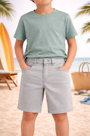 SHORT EN JEAN GRIS ENFANT