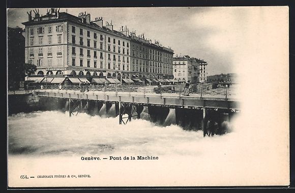 Ansichtskarten: AK Genève, Pont de la Machine – Gebraucht aus Berlin von bartko-reher