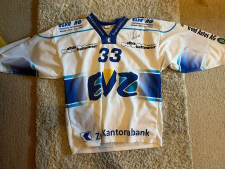 Unterschriebenes EV Zug Trikot Vintage (Corsin Casutt)