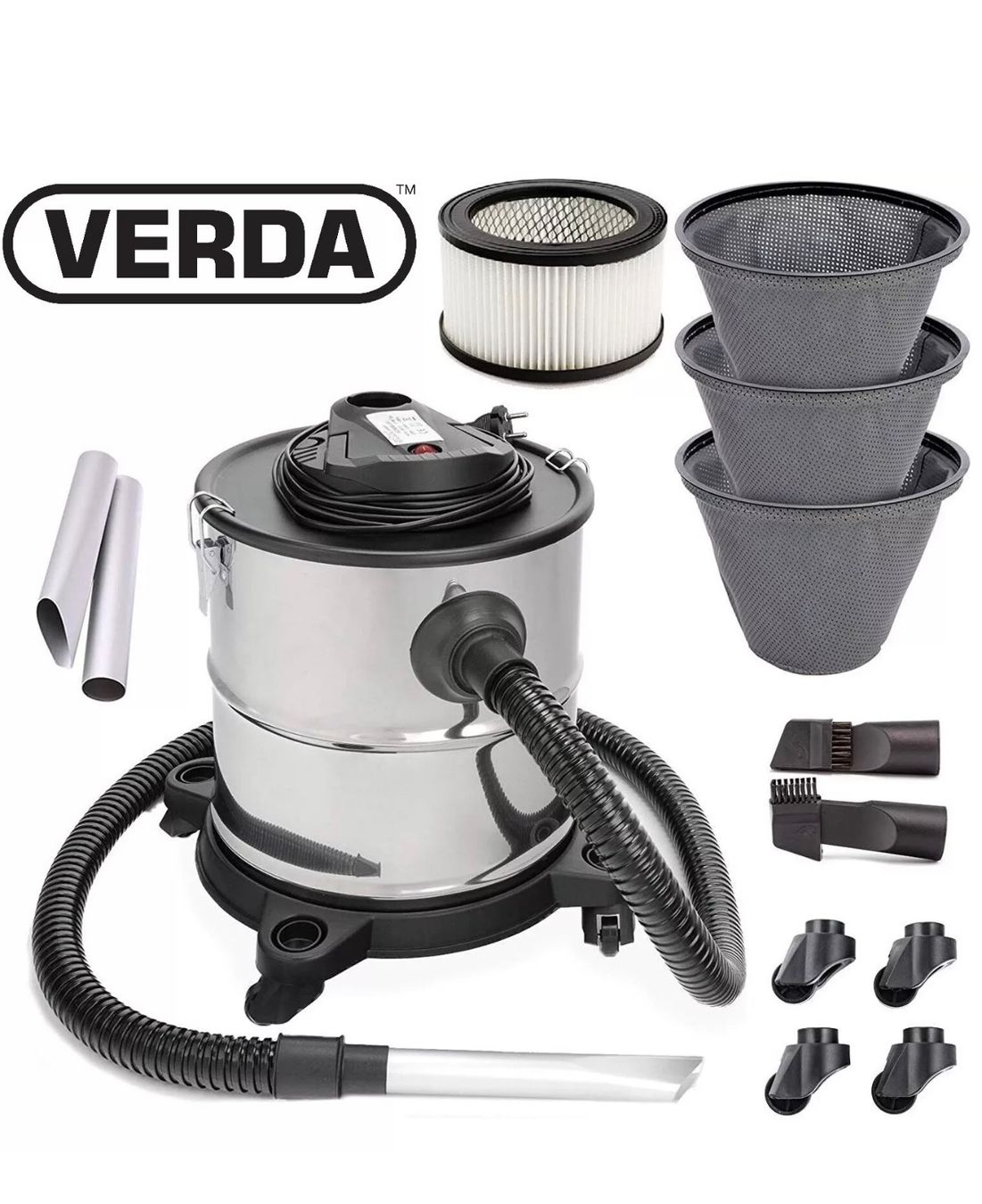 Aspirapolveri & Accessori: Aschesauger 20L Kaminsauger 1650W DUAL Filter System mit 4 – Nuovo e nell'imballaggio originale da Amriswil venduto da JaJa-Express