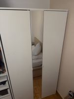 Wardrobe white 2 doors mirror front used condition