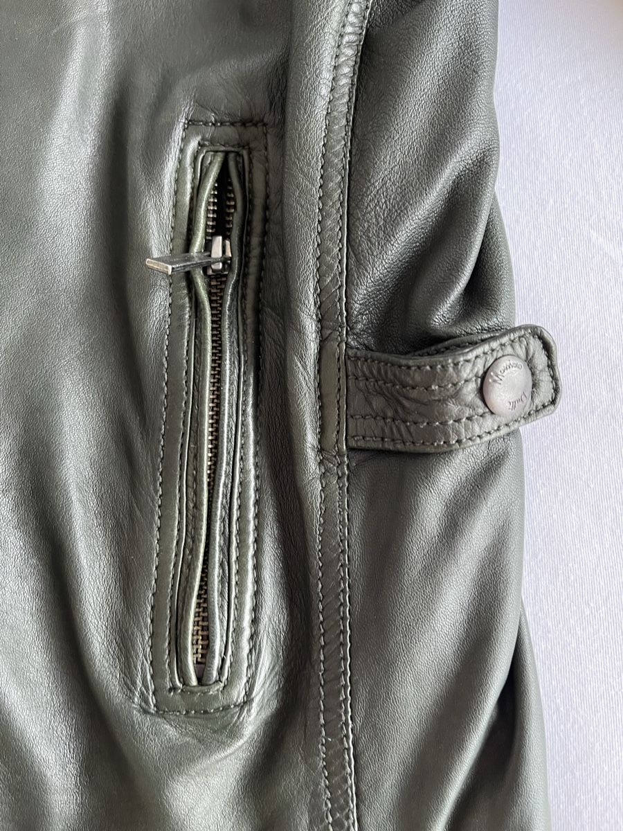 Massimo Dutti Giacche: Massimo Dutti Lederjacke, grün, Gr. M, Herren – Usato da Zug venduto da Nickwalks999 3