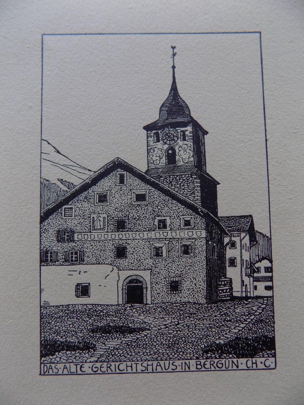 Stiche: Bergün das alte Gerichtsgebäude – Gebraucht aus Risch von Rischli15 4