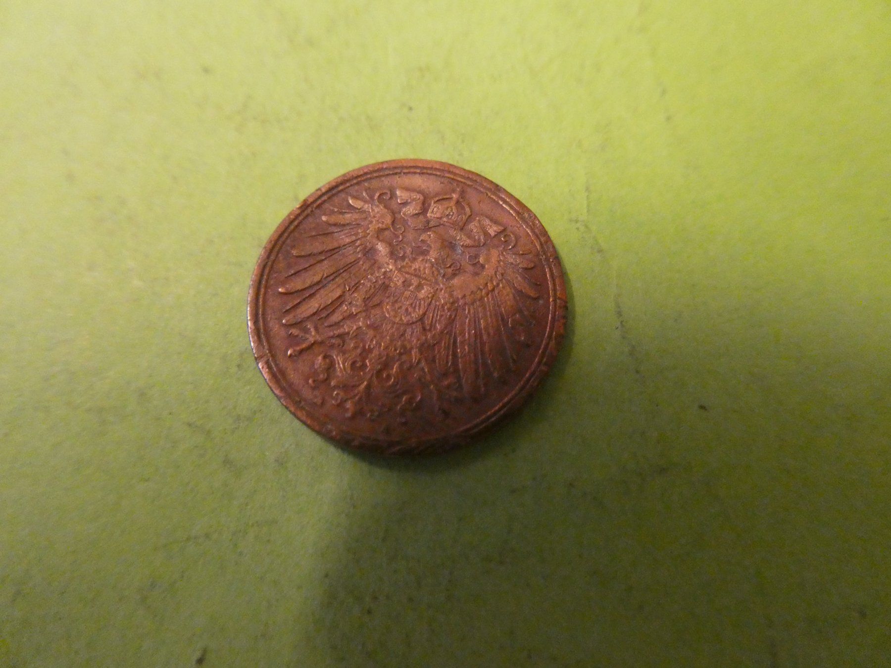 Alle Münzen: Dt. Reich 1911 A, 1 Pfennig – Gebraucht aus Hinterforst von Rohusri 1