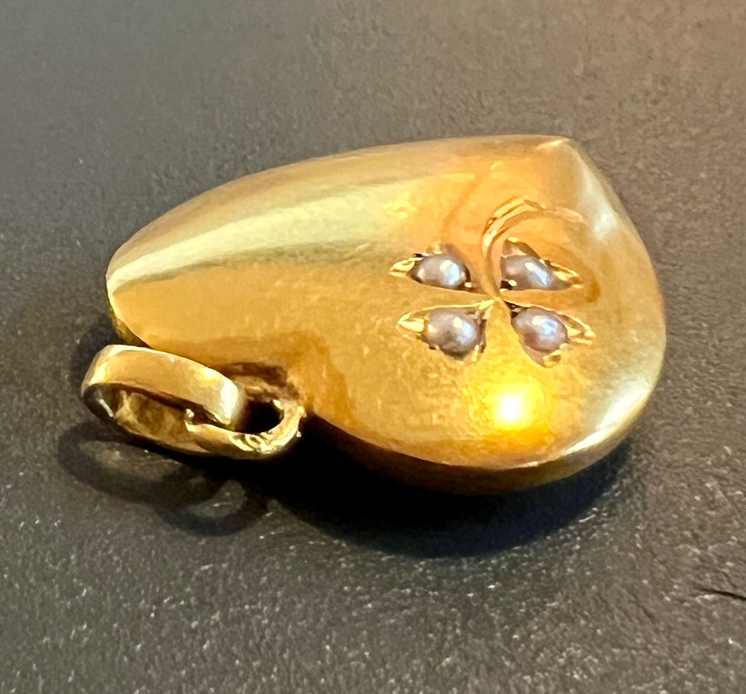 Ciondoli: Gold-Anhänger 18K Herz mit Perlen – Usato da Chur venduto da Penting1935 3