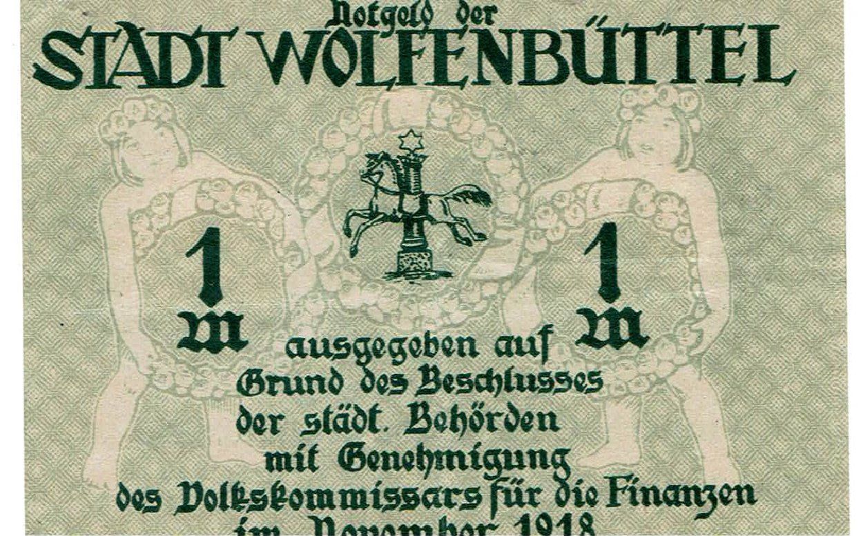 Banconote: Wolfenbüttel 1 Mark November 1918 VZ-VZ+ – Usato da Steffisburg venduto da ber_8htf