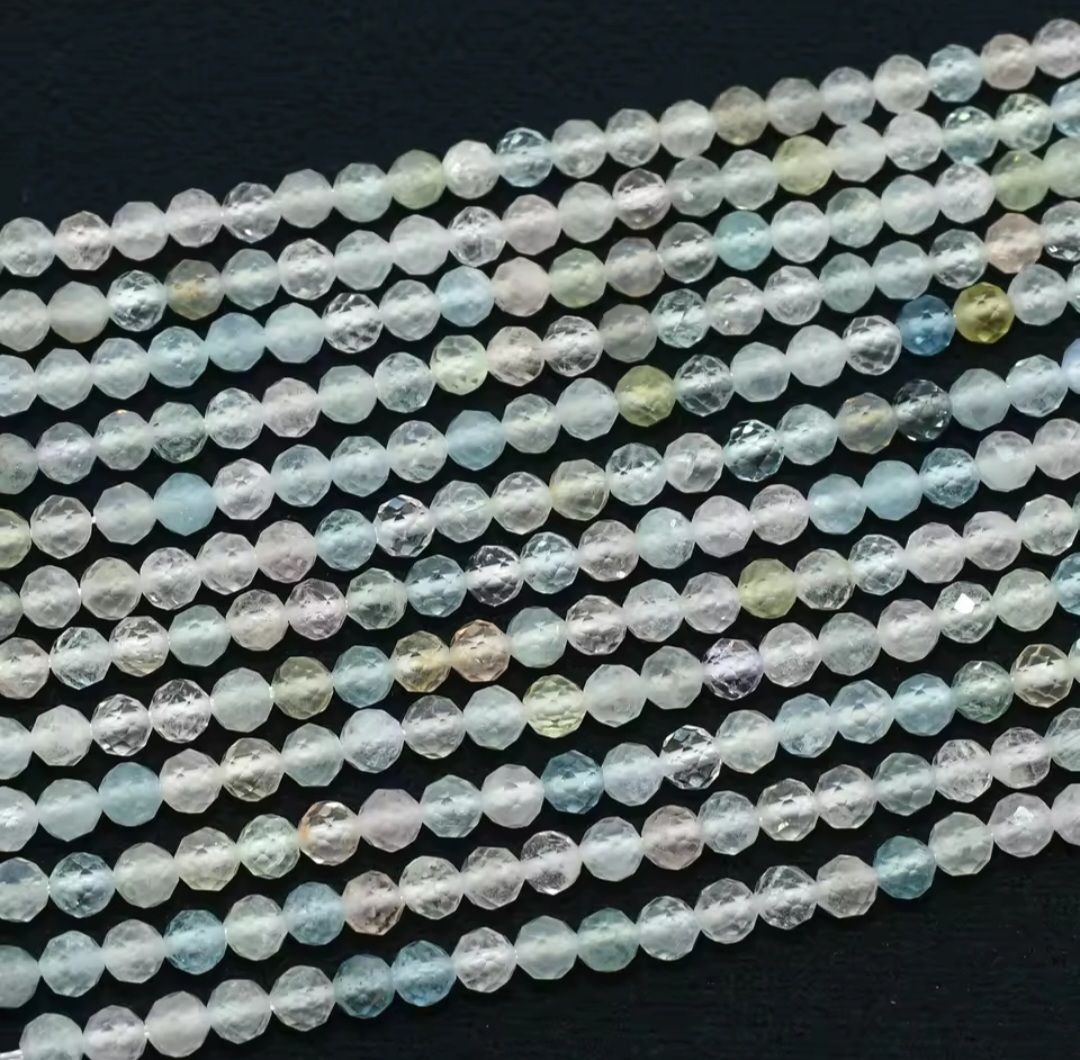 Minerali & Pietre curative: Beryll facettiert 3, 5mm. Strang – Nuovo e nell'imballaggio originale da Menziken venduto da Mirager 3