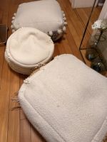 3er-Set Sitzkissen / Poufs von Zara Home– Boho Style