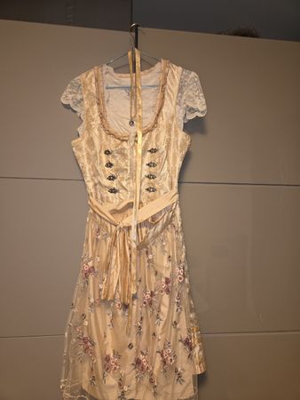 Dirndl Kleid gelb bestickt Grösse 40