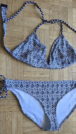 Maillot de bain/bikini taille 40 blanc/bleu