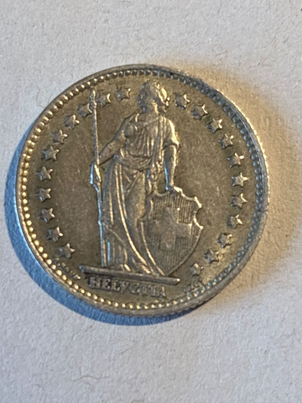 Tutti le monete: 1 Fr. Münze 1957 silber – Usato da Salvenach venduto da Haeseli59 1