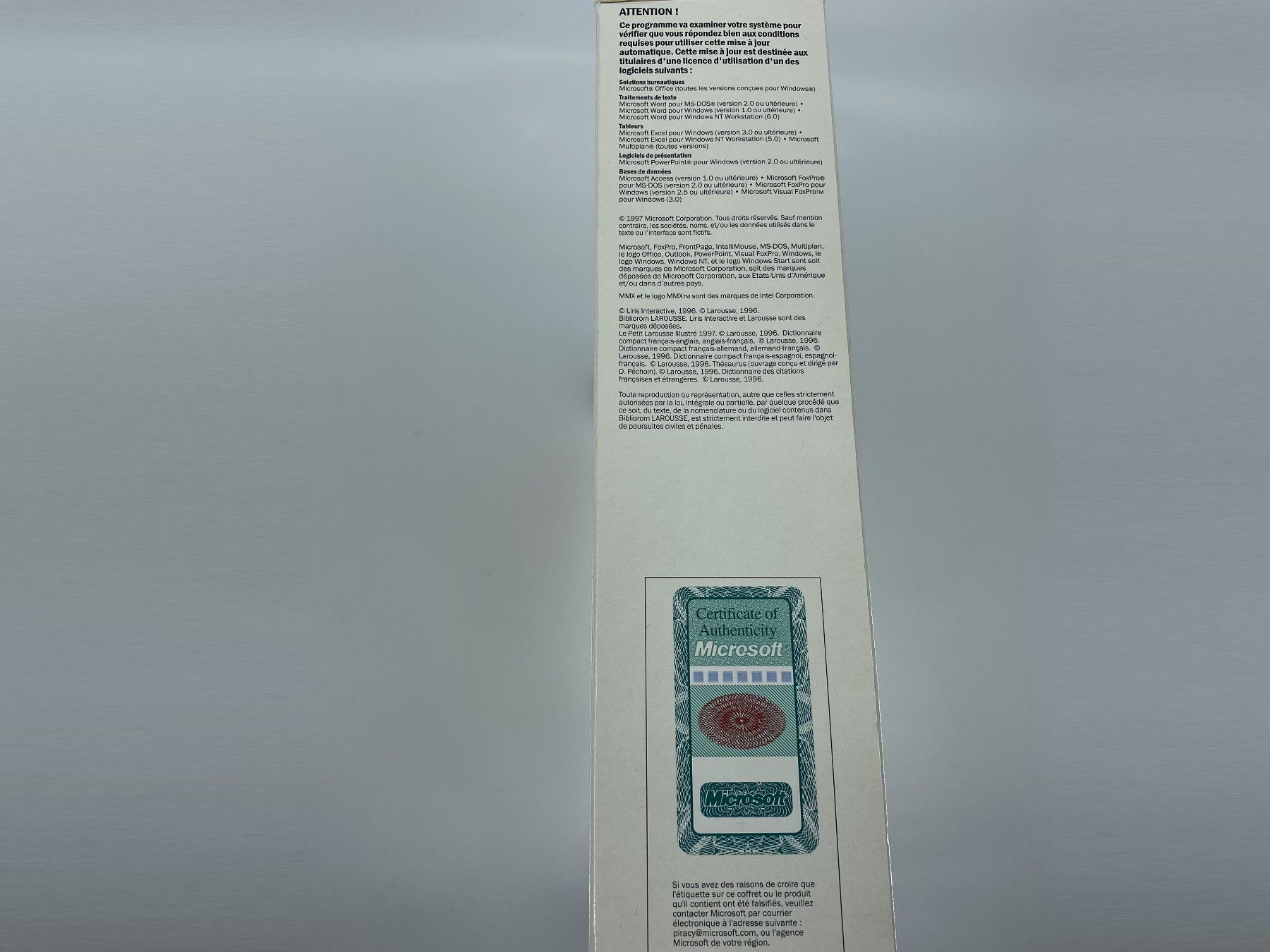 Microsoft Software: Microsoft Office 97 Professional / Update - Französisch – Usato da Langwiesen venduto da Restposten-24 4