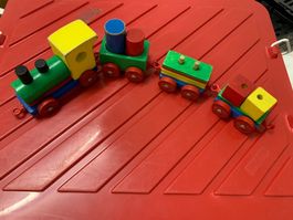 Alter Holz Zug / Spielzeug Eisenbahn 🚂🚂🚂