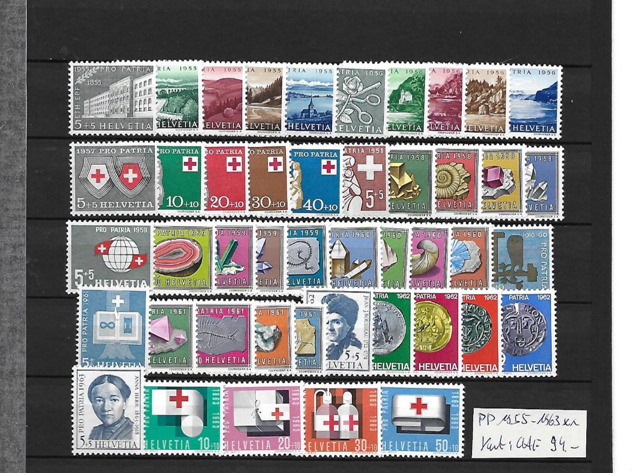 Tous les timbres: PP 1955 - 1963 ** Kat: CHF 94.- – Neuf (Voir description) à Basel par Ilp