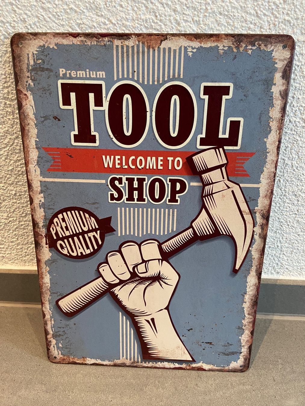 Insegne: TOOL SHOP VINTAGE BLECHSCHILD NEU 1 Pcs. – Nuovo e nell'imballaggio originale da Seon venduto da Aaargauer01 2