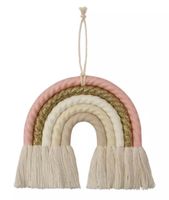 Makramee Regenbogen Gold Wandbehang NEU