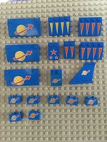 17 bedruckte LEGO Space Police Teile, Topzustand