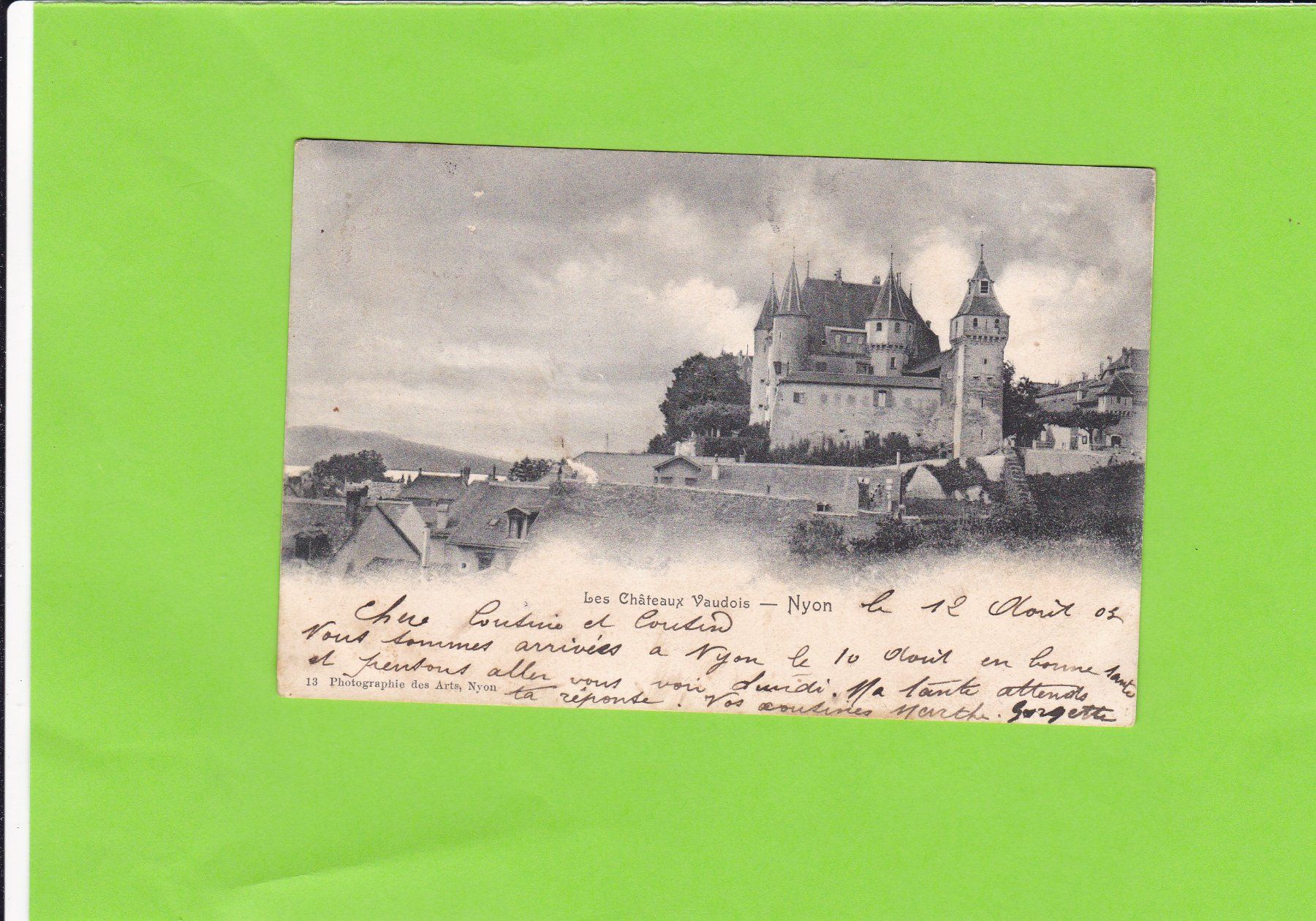 Cartoline postali: Les Châteaux Vaudois-NYON – Usato da St. Peterzell venduto da neckertal