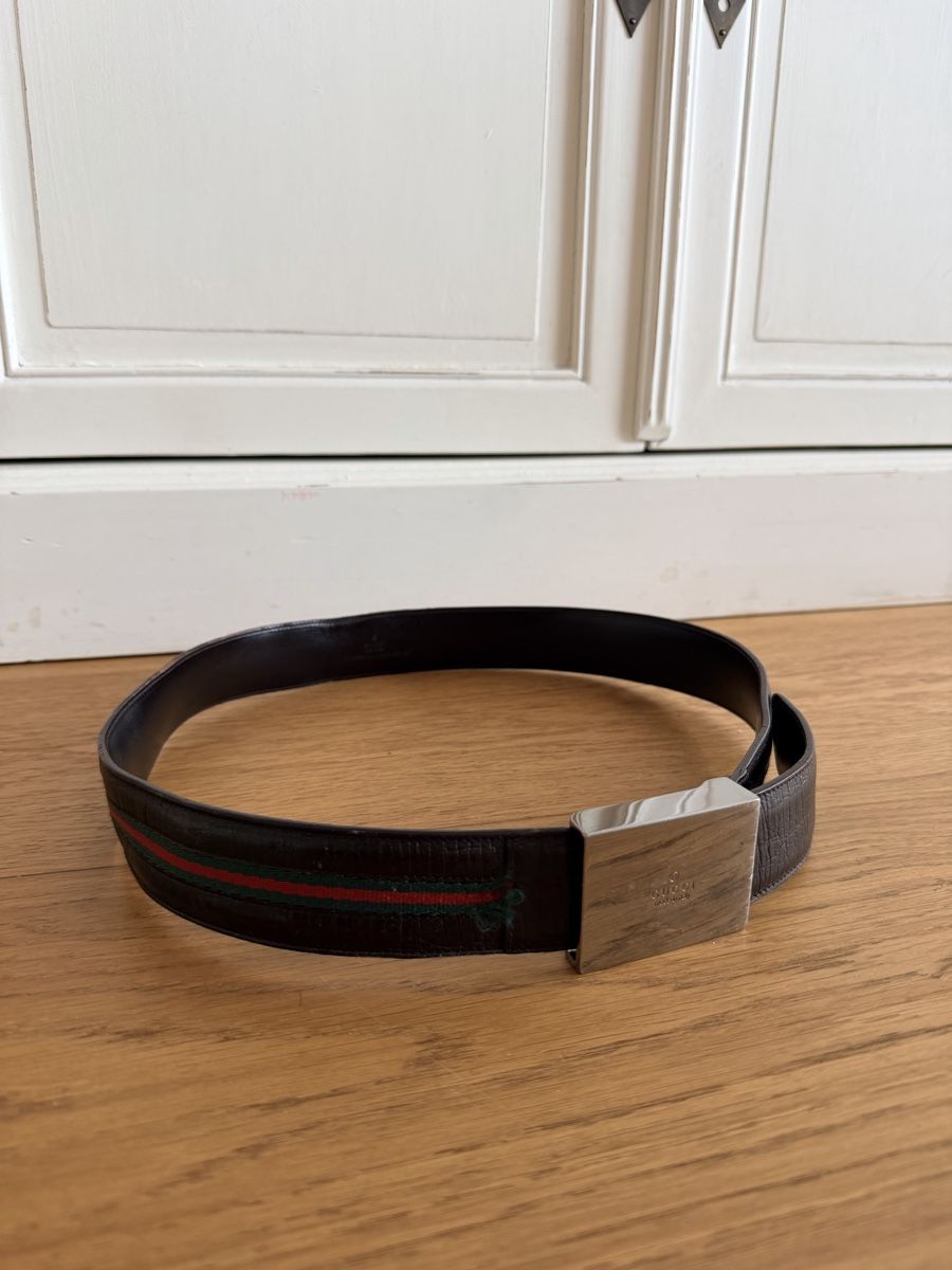 Gucci Cinture: Gucci Gürtel Vintage Braun Leder – Usato da Richterswil venduto da Zueschlah