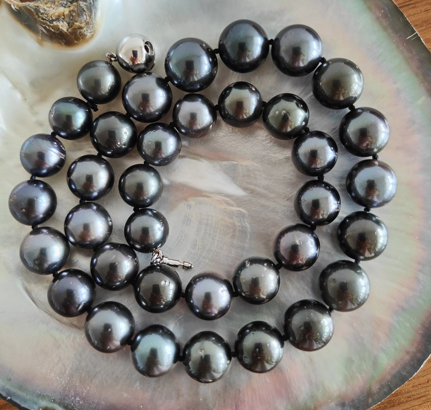 Catenine: Tahitiperlencollier, rund, 11.3 -13.5mm – Nuovo e nell'imballaggio originale da Rümlang venduto da 21f 1