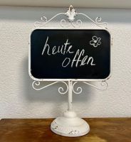 Tafel auf Fuss Shabby Chic - zum Beschriften - mit Kreide