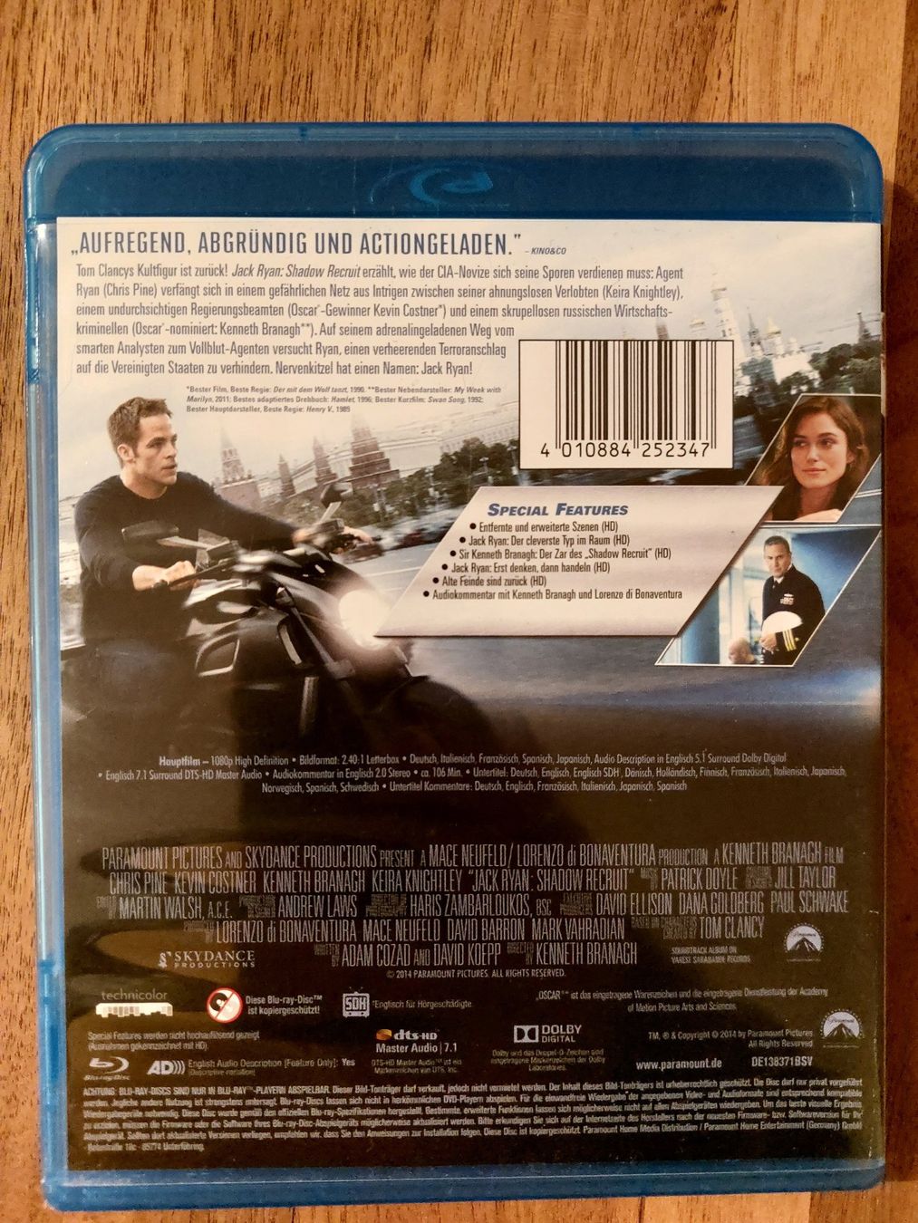 Tutti i DVDs: Blu Ray - Jack Ryan / Shadow Recruit – Usato da Rheinfelden venduto da FilmAuktion 1