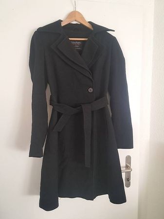 Wollmantel Schwarz Grösse M 38,40