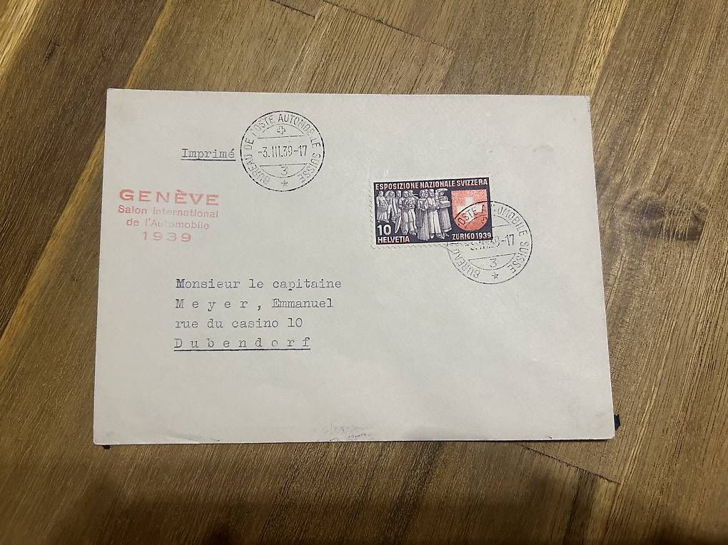 Tutti i francobolli: Schweiz Sonderbrief 1939 Genf – Usato da Elgg venduto da mel_72b9