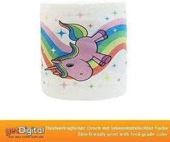 Toilettenpapier Einhorn und Regenbogen - 1 Rolle