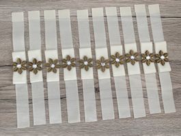 Satin Geschenkband mit Schneeflocken Deko