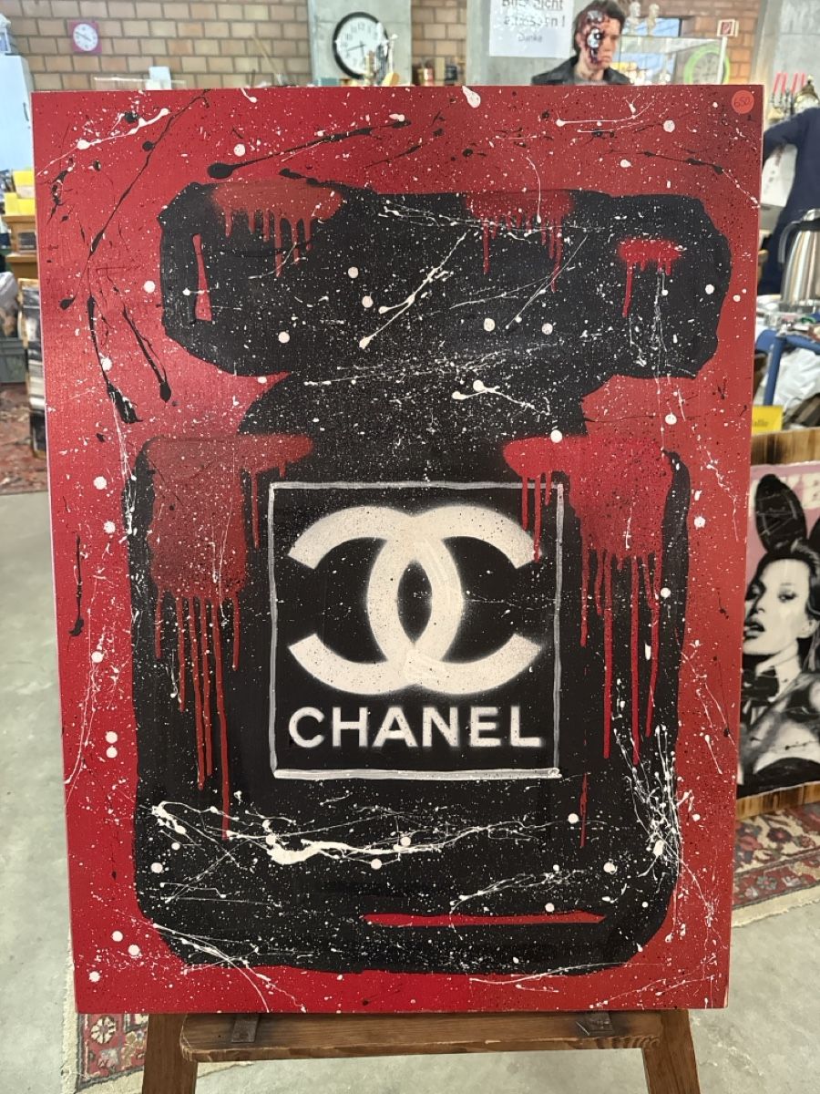 Dipinti: UNIKAT: CHANEL BILD AUF HOLZ – Nuovo e nell'imballaggio originale da Zwingen venduto da Eiphone 1