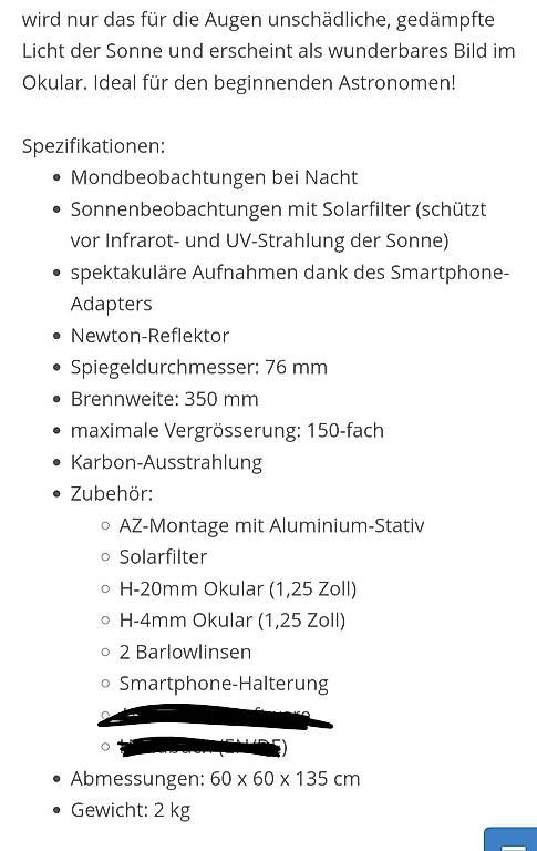 Telescopi: "Solarix" Bresser mit Solarfilter – Usato da Winterthur venduto da 04l_f6ln 2