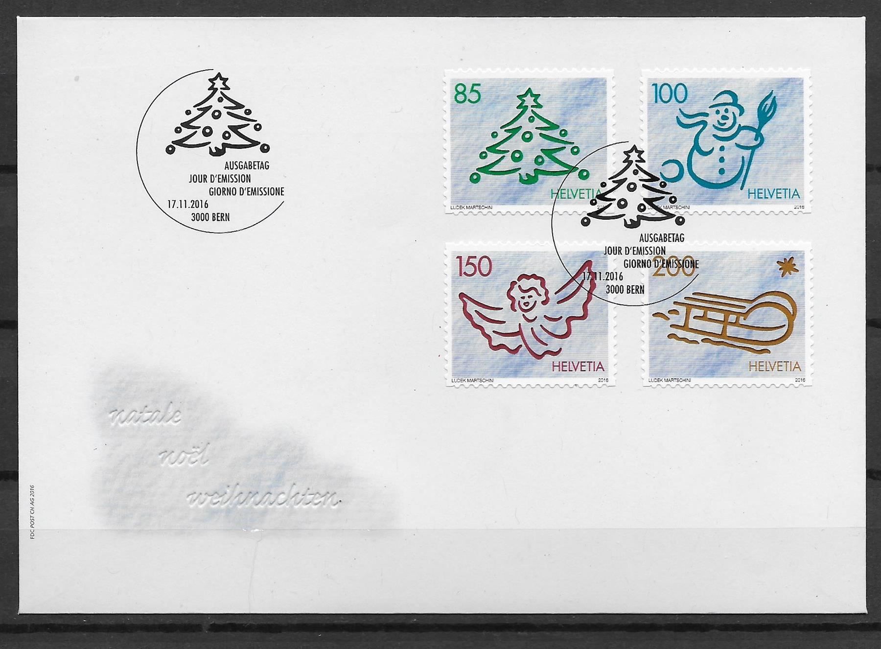 Tutti i francobolli: F1611 - FDC Noel 2016 – Usato da Trélex venduto da Phil_Albert