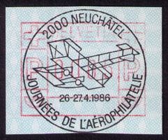 ATM 7_S-VO_2000 NEUCHÂTEL_JOURNÉES DE L’AÉROPHILATELIE 86 !
