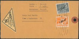 1950 - Bundesverwaltung BVW - Brief - BFr - Wädenswil ZH
