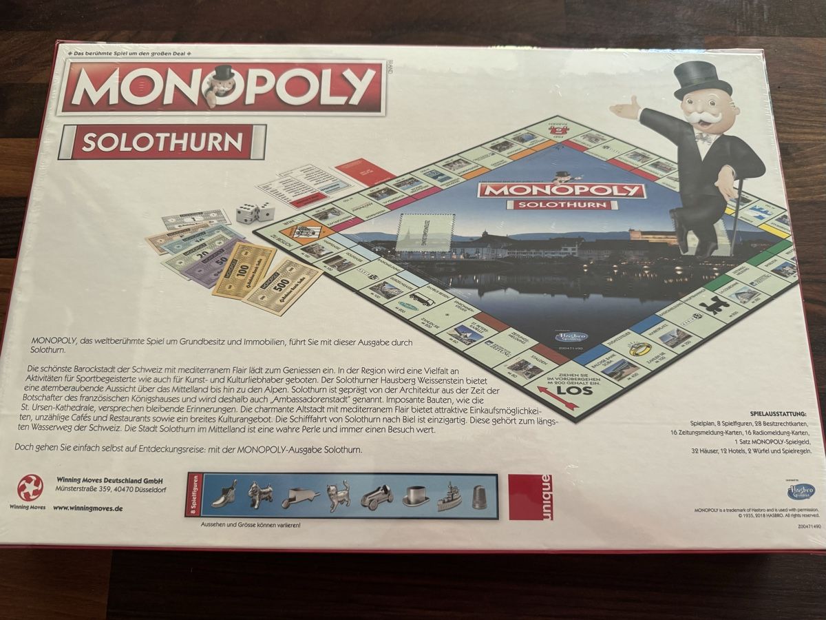 Hasbro Spiele: MONOPOLY Solothurn Brettspiel Neu – Neu und originalverpackt aus Basel von Steffox 1