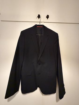 Giacca Hugo Boss lana vergine nera taglia 50 uomo
