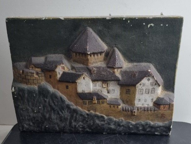 Poster & Bilder: Relief des Schloss Vaduz Liechtenstein – Gebraucht aus Flums von Flumsantik