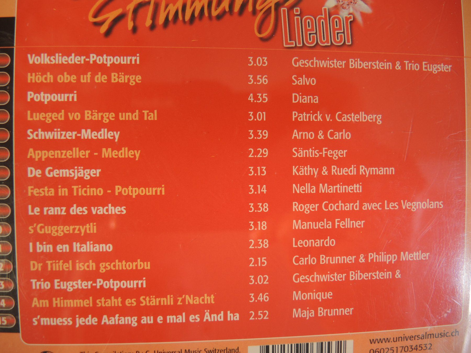 CDs: Schweizer Volks- & Stimmungslieder CD – Gebraucht aus Rorschach von maeck8 2